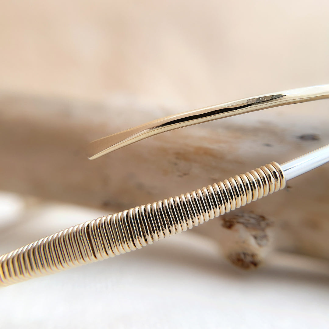 Sterling Silver online Cuff Bracelet with Gold-Filled Wire Wrap Accent